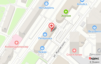Наркологическая клиника Мед центр 24 на улице Жуковского на карте