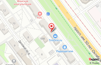 Магазин автозапчастей TrinDrin.ru в Ленинском районе на карте