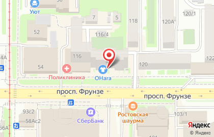 Ортопедический салон Данко на проспекте Фрунзе на карте