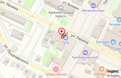 Приволжский филиал Банкомат, Промсвязьбанк на улице Ленина в Бору на карте