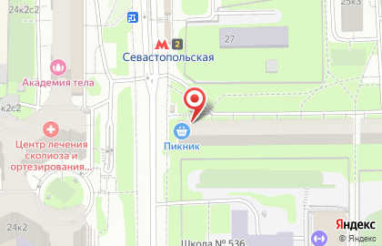 Продуктовый магазин Пикник на Севастопольской на карте