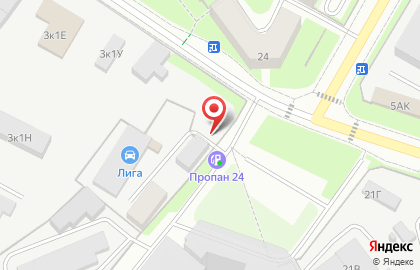 Газовая заправка Пропан24 на метро Волковская на карте