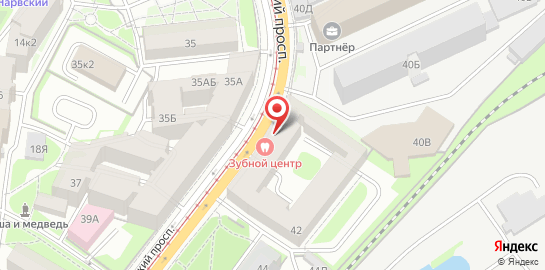 Стоматологическая клиника Зубной центр на Старо-Петергофском проспекте на карте