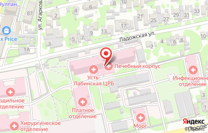 Поликлиника Усть-Лабинская ЦРБ на Пролетарской на карте