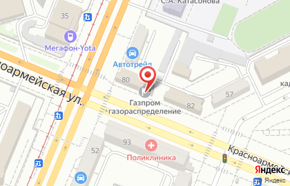 Многопрофильная фирма Газпром газораспределение Томск на Красноармейской улице на карте