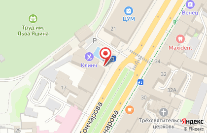 Киоск по продаже цветов на улице Гончарова на карте