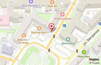 Продуктовый магазин на улице Максима Горького на карте
