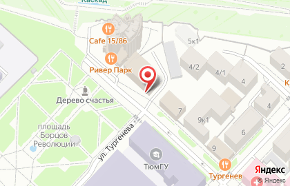 Военный комиссариат Калининского и Центрального административного округа в Тюмени на карте
