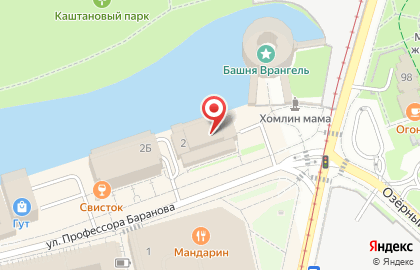 Магазин автотоваров Габарит на улице Профессора Баранова на карте