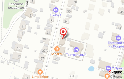 Театральный на карте