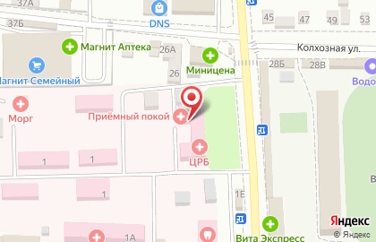 Центральная районная больница на улице Мира на карте