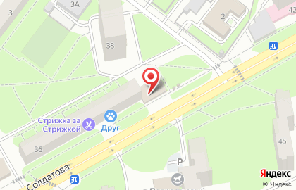 Ортопедический салон Планета здоровья на улице Солдатова на карте