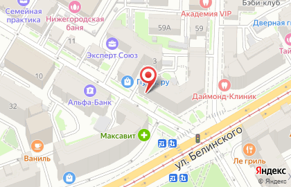 Кондитерский магазин в Нижнем Новгороде на карте