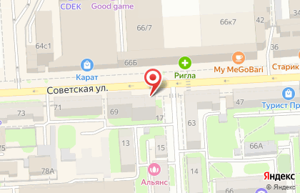Магазин верхней одежды Сан Марко на Советской улице на карте