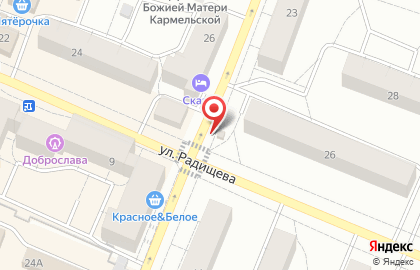Киоск по ремонту обуви, Ленинградская область на улице Радищева на карте