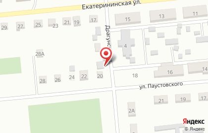 Продуктовый магазин Стрелец на улице Паустовского на карте