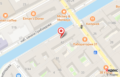 Булочные Ф. Вольчека на набережной канала Грибоедова, 42 на карте