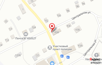 Магазин разливных напитков на Центральной улице на карте