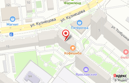 Пекарня-кондитерская Хлеберев на улице Кузнецова на карте