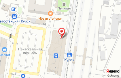 Железнодорожный вокзал, г. Курск на карте