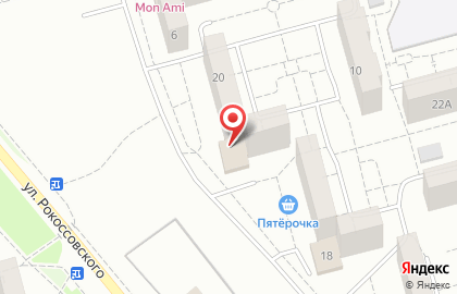 Потребительское общество Арго на улице Рокоссовского на карте