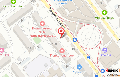 Спорт-бар на Ташкентской улице на карте