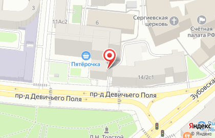 Общевойсковая академия Вооруженных сил РФ в проезде Девичьего Поля на карте