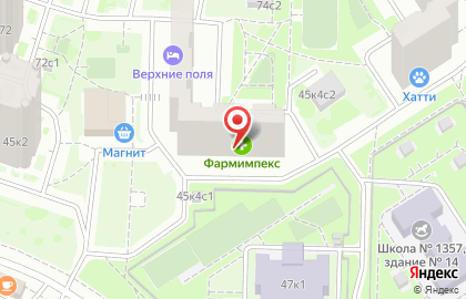 Клиника семейной ортопедии на улице Верхние Поля на карте