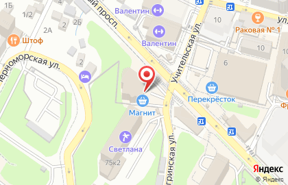 Супермаркет Магнит на Курортном проспекте на карте