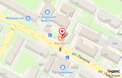 Киоск по продаже хлебобулочных изделий, г. Бердск на улице Ленина на карте