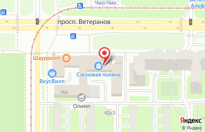 Фиалка на проспекте Ветеранов на карте