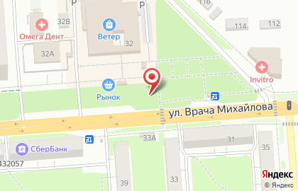 Киоск печатной продукции Пресса Ульяновска на улице Врача Михайлова на карте