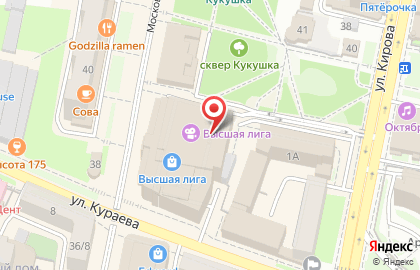 Спортивный магазин Спортмастер на Московской улице на карте