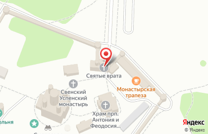 Свято-Успенский Свенский мужской монастырь на Московской улице на карте