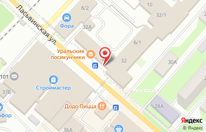 Магазин газового оборудования Газовик на Ласьвинской улице на карте