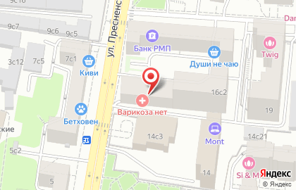 Клиника лазерной хирургии Варикоза нет на улице Пресненский Вал на карте