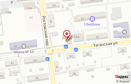 Продовольственный магазин на Таганской улице на карте