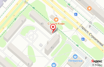 Магазин Звениговский мясокомбинат на проспекте Строителей на карте