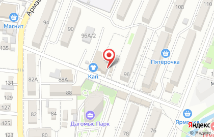 Магазин Сочинский мясник на Армавирской улице на карте