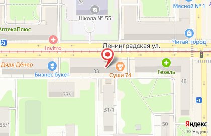 Магазин тканей и швейной фурнитуры Модница на улице Ленинградской на карте