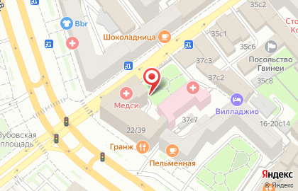Баррандов на Зубовском бульваре на карте