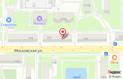 Магазин Мебельный рай на Московской улице на карте