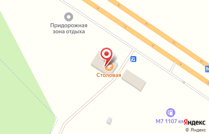 Столовая М7 1107км на карте