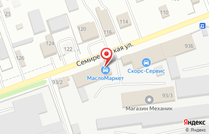 Автомагазин МаслоМаркет на Семиреченской улице на карте