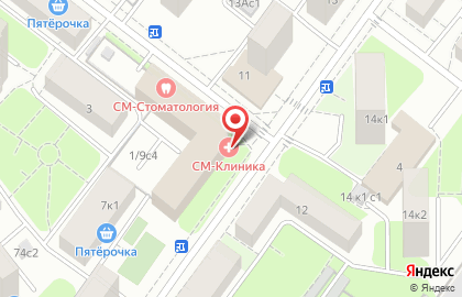 Аптека СМ-Клиника в Москве на карте