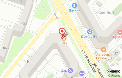 Банкомат СберБанк на улице Новосёлов, 40а на карте