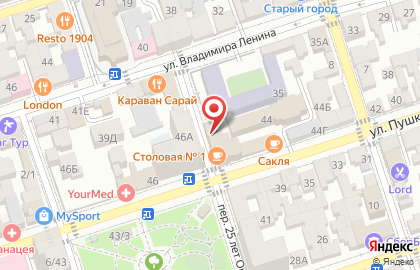 Парикмахерская Стиляга на улице Пушкина на карте