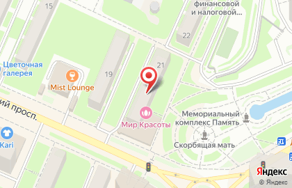 Парикмахерская Мир красоты на Московском проспекте на карте