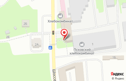 Псковский хлебокомбинат на Шоссейной улице на карте