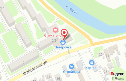 Супермаркет Пятёрочка в Рязани на карте